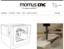 Tablet Screenshot of momuscnc.com